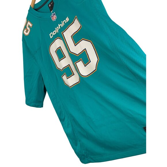 Nike NFL Miami Dolphins On Field Jersey Teal #95 Dion Jordan XL Mens EUC 8040 - Picture 6 of 7